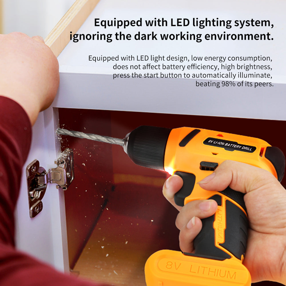 UF-TOOLS 8V Cordless Screwdriver & Drill -
مفك براغي ومثقاب لاسلكي 8 فولت