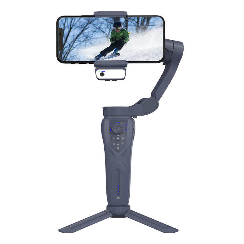 Professional Gimbal Stabilizer: Featuring Gesture Control & Integrated LED - مثبت الكاميرا المحمول: مع التصوير بالإيماءات ومصباح