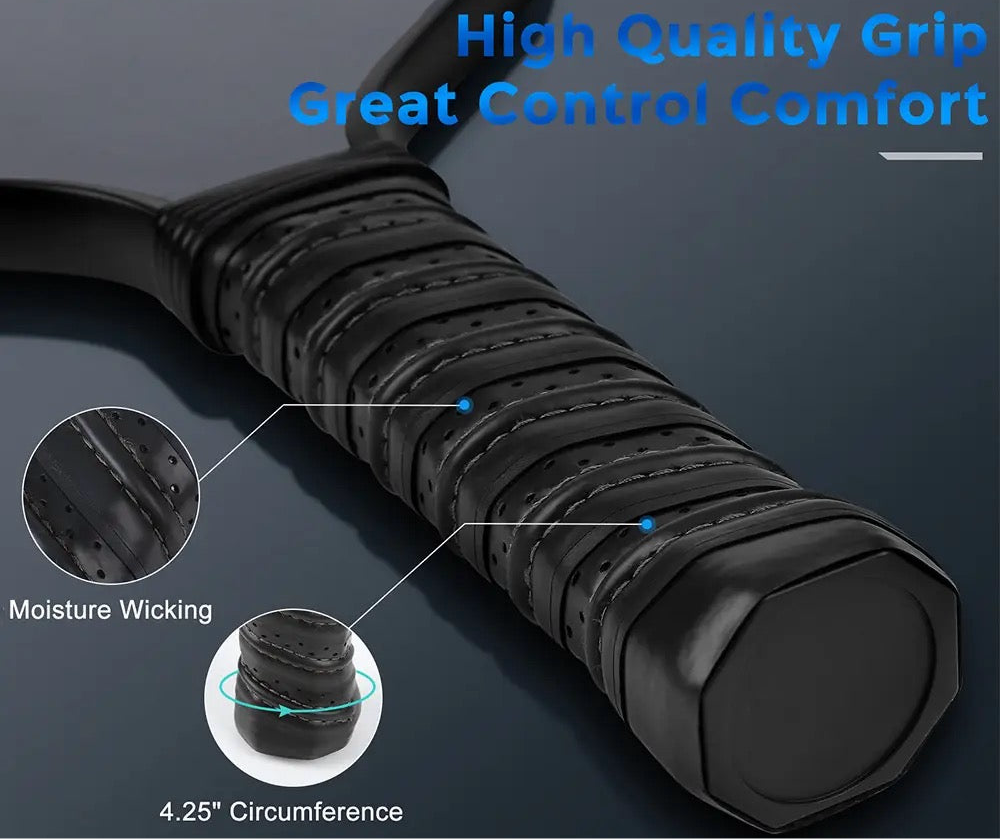 Fiberglass Carbon Fiber Pickleball Paddle Set - مجموعة مضرب بيكل بول عالي الجودة — خفيف الوزن ومتين