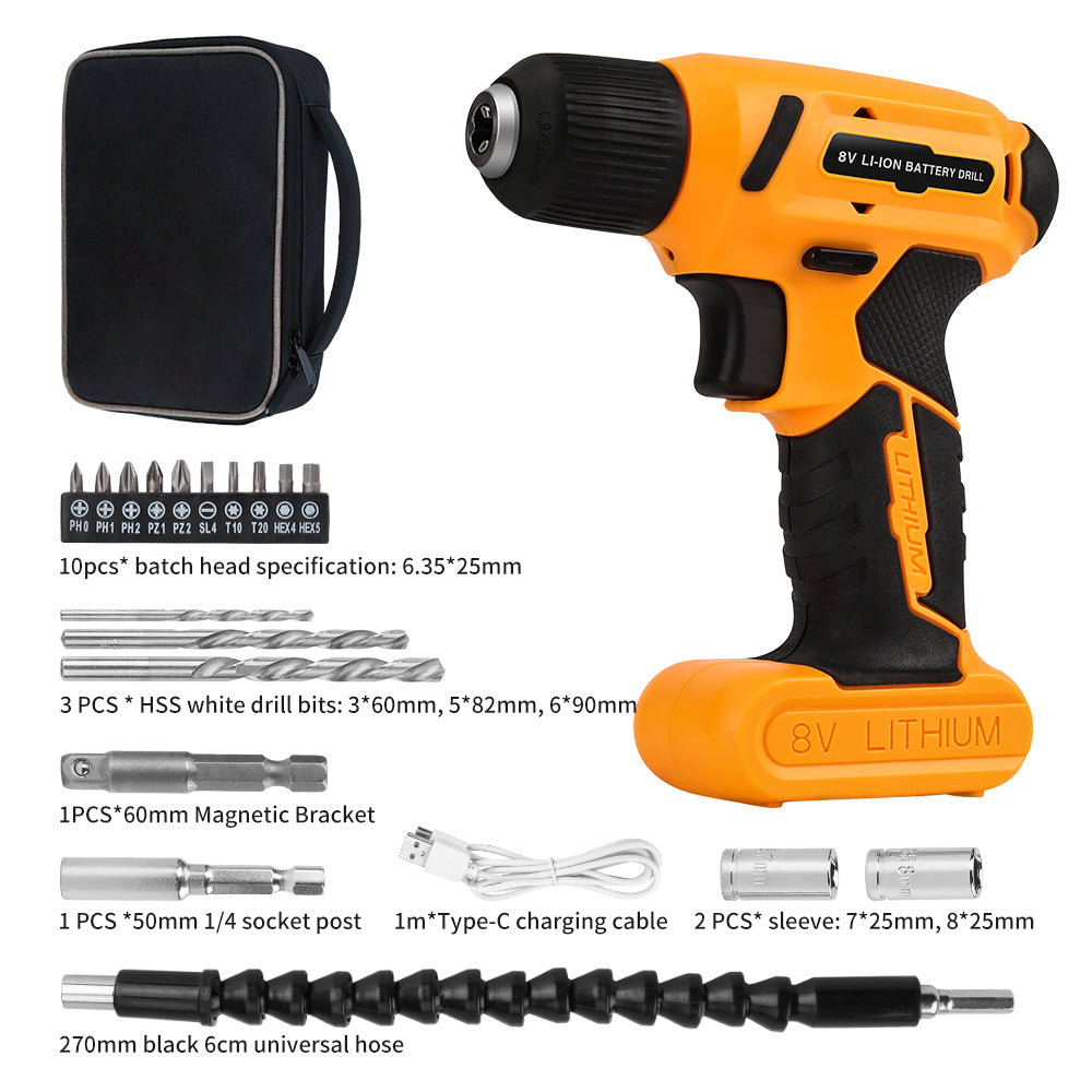 UF-TOOLS 8V Cordless Screwdriver & Drill -
مفك براغي ومثقاب لاسلكي 8 فولت