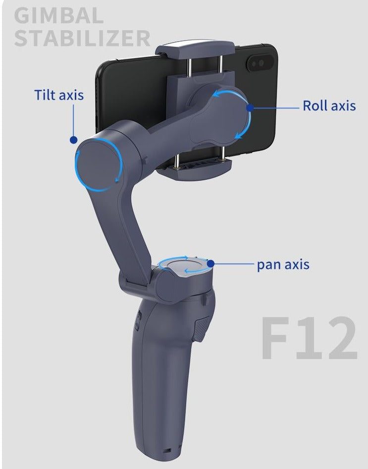 Professional Gimbal Stabilizer: Featuring Gesture Control & Integrated LED - مثبت الكاميرا المحمول: مع التصوير بالإيماءات ومصباح