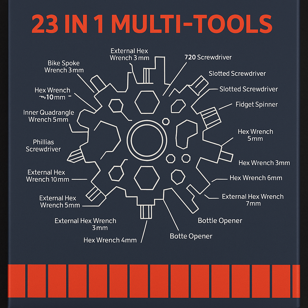 23-in-1 Snowflake Multi-Tool & Spinner - سبينر مفك براغي متعددة الوظائف