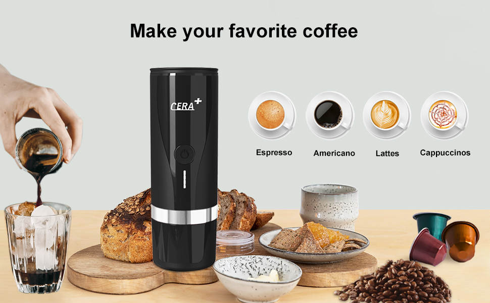Portable Espresso Coffee Machine 20Bar - آلة صنع الإسبريسو المحمولة الصغيرة