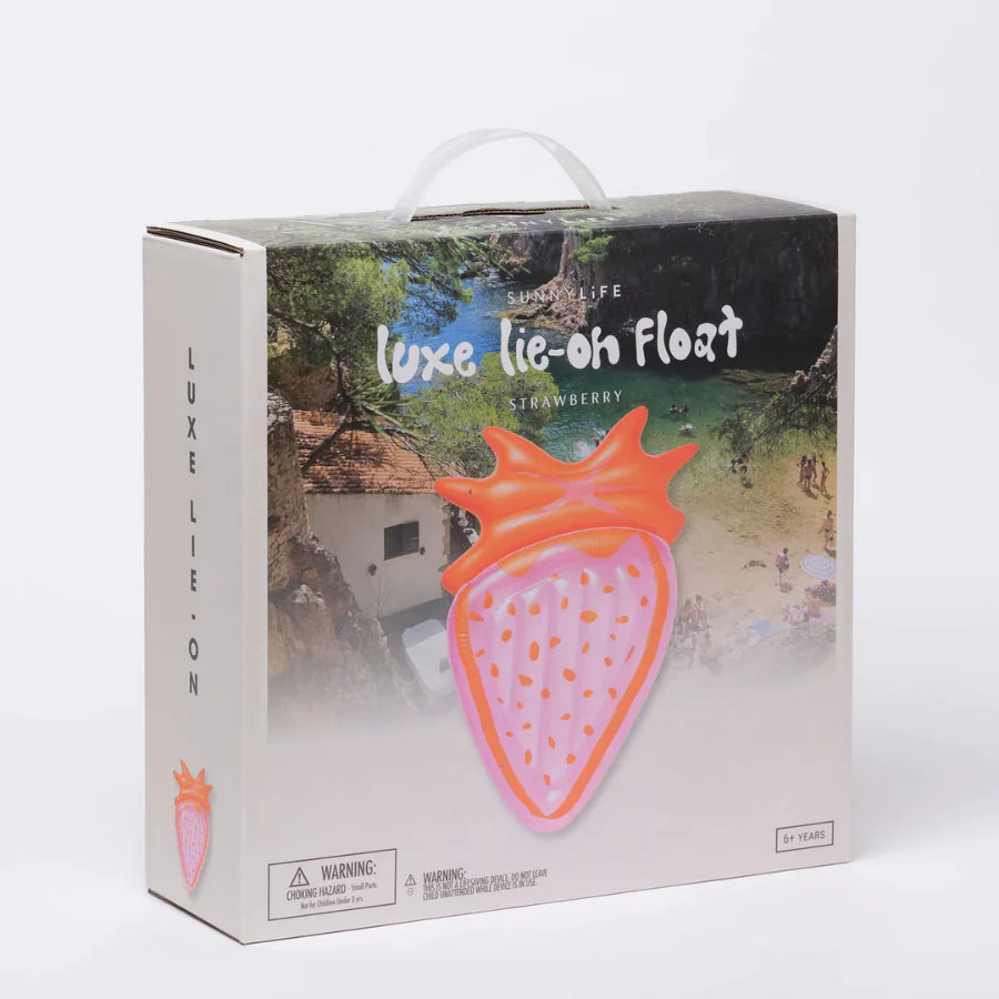 Luxe Lie-On Float Strawberry Pink Berry - عوامة فروالة توت الوردي