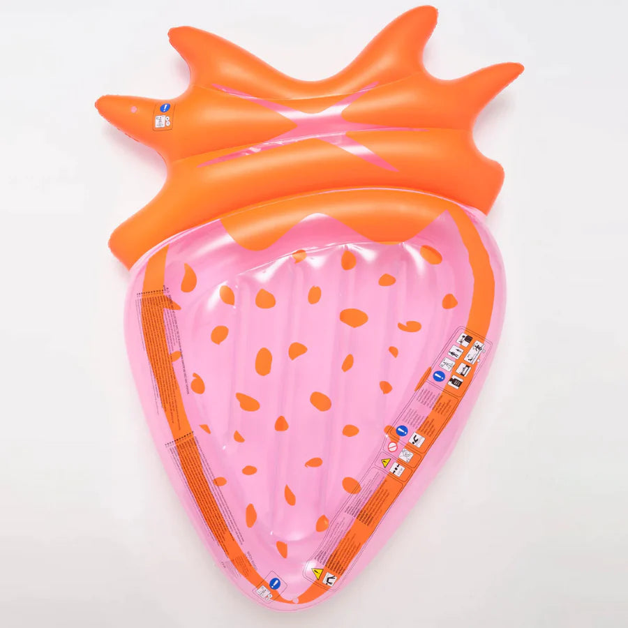 Luxe Lie-On Float Strawberry Pink Berry - عوامة فروالة توت الوردي