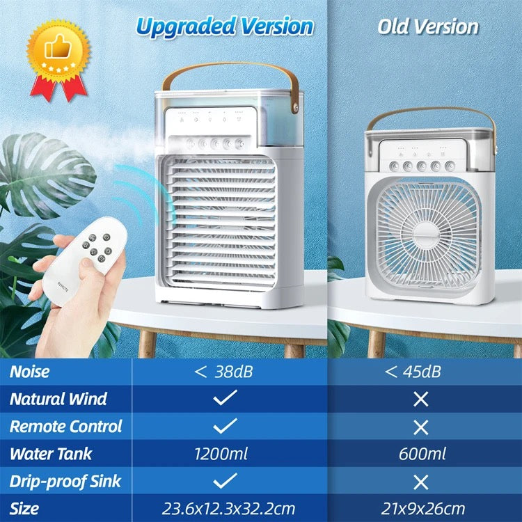 Portable Cooling Fan – The Perfect Summer Solution - مروحة محمولة متعددة السرعات مع تبريد بالماء