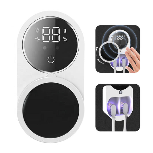 UVC Toothbrush Sterilizer with Wall-Mounted Storage - معقم فرشاة الأسنان بالأشعة فوق البنفسجية مع حامل تخزين جداري