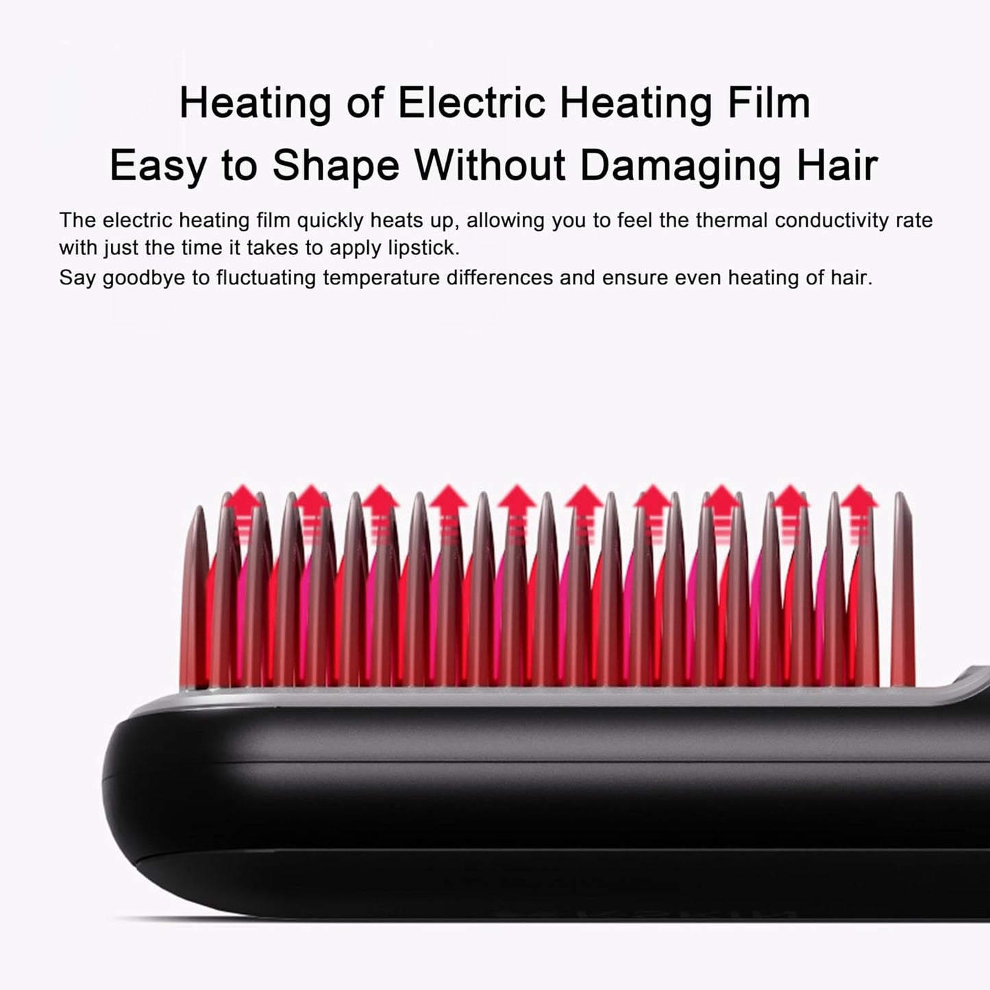 Portable cordless Hair Straightener Brush - فرشاة شعر ذكية تعمل بالشحن بتقنية الايونات