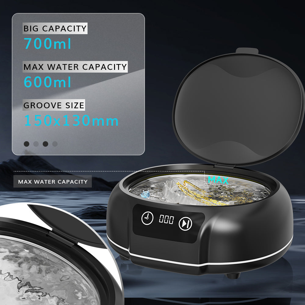 Ultrasonic Jewelry Cleaner – 700ml, 48KHz - جهاز تنظيف بالموجات فوق الصوتية