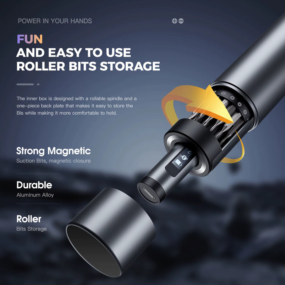Roller Electric Screwdriver, 62-in-1 | مفك روللر اللاسلكي، 62 قطعة
