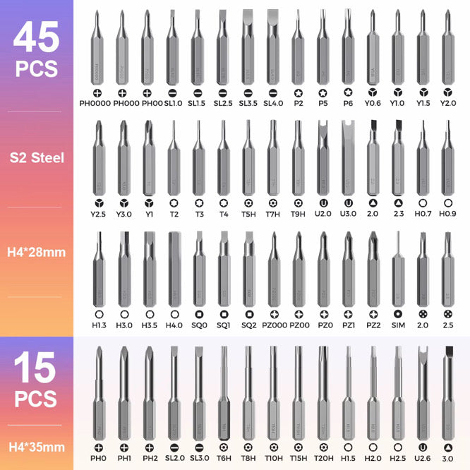 Roller Electric Screwdriver, 62-in-1 | مفك روللر اللاسلكي، 62 قطعة