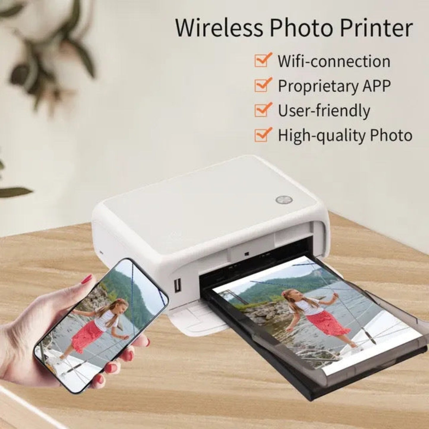 Portable Photo Printer: Wireless, High-Quality, AR-Enabled - طابعة صور حرارية