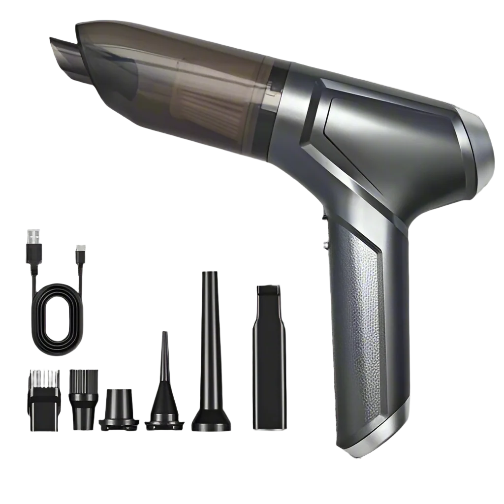 Premium 3-in-1 Cordless Car Vacuum Cleaner – 18000PA Suction | 31 Min Runtime | 9-in-1 Accessory Kit - مكنسة سيارة لاسلكية 3 في 1 – شفط 18000 باسكال | تشغيل 31 دقيقة | طقم ملحقات 9 في 1