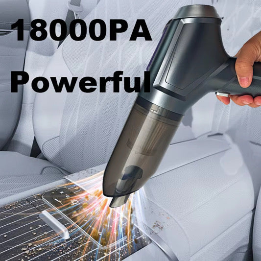 Premium 3-in-1 Cordless Car Vacuum Cleaner – 18000PA Suction | 31 Min Runtime | 9-in-1 Accessory Kit - مكنسة سيارة لاسلكية 3 في 1 – شفط 18000 باسكال | تشغيل 31 دقيقة | طقم ملحقات 9 في 1