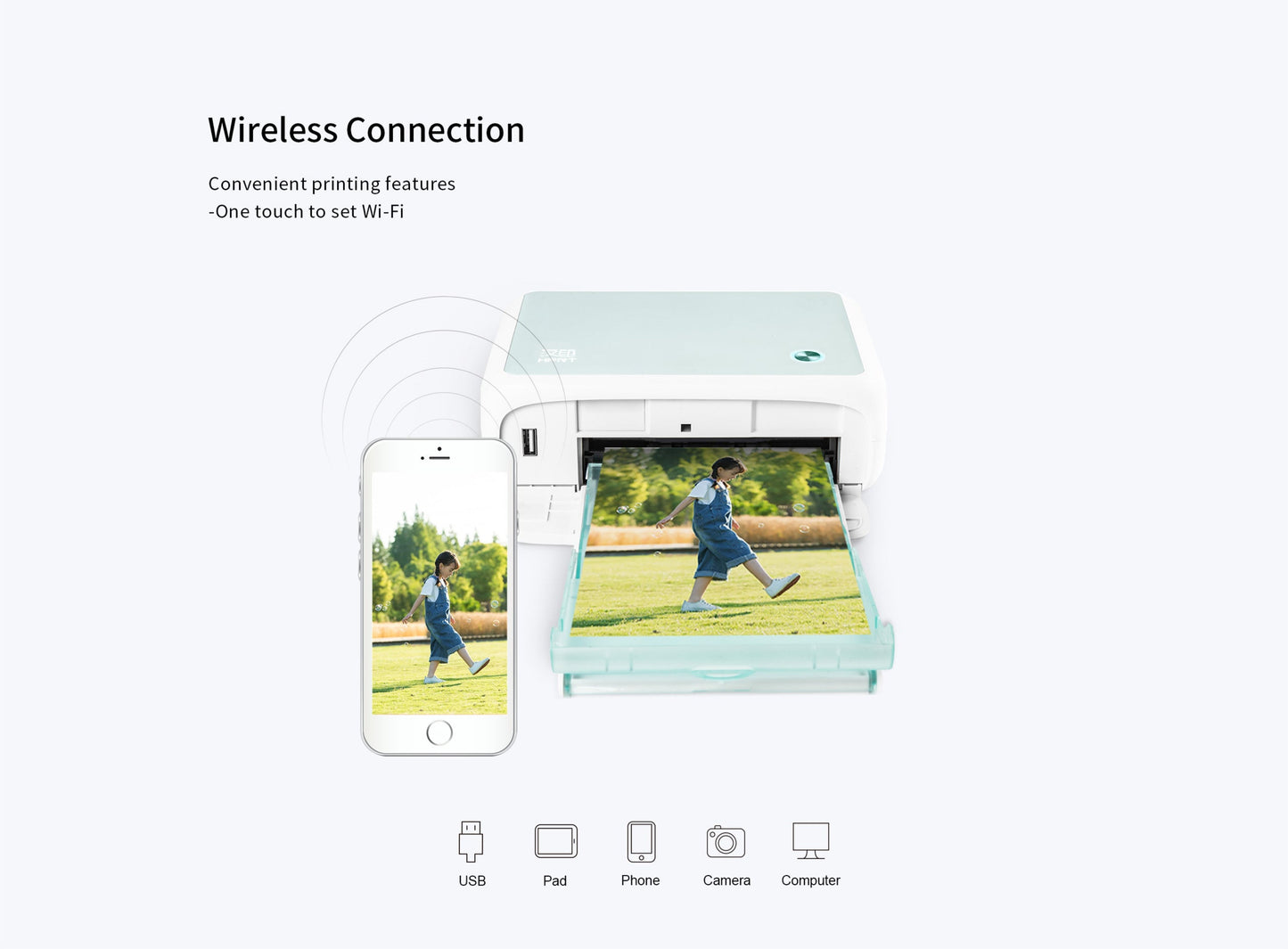 Portable Photo Printer: Wireless, High-Quality, AR-Enabled - طابعة صور حرارية